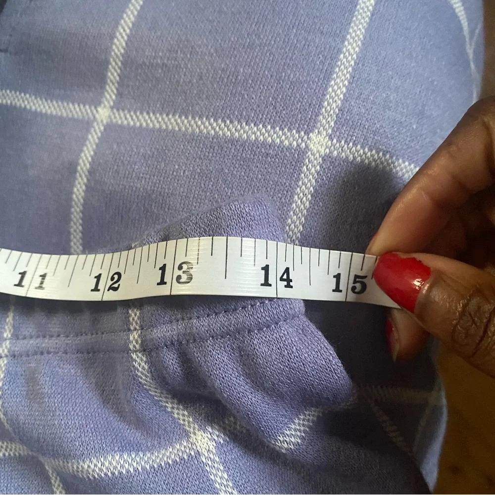 Lennie LNY New York maxi skirt Sz Small lilac and white window pane frin… - Picture 5 of 5